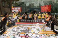 Amnesty International Korea And Activists Deliver Over 460,000 Petitions To Seoul Mayor