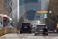 Cadillac Escalade Convoy, Believed To Carry President Yoon, Spotted Near Jogyesa Temple