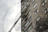 Russian drone hits high-rise building in Kharkiv