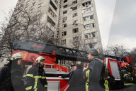 Russian drone hits high-rise building in Kharkiv