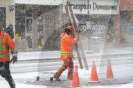 Heavy Snow Falls In Brampton, Canada