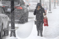 Heavy Snow Falls In Brampton, Canada