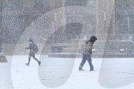 Heavy Snow Falls In Brampton, Canada