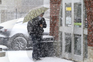 Heavy Snow Falls In Brampton, Canada