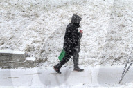 Heavy Snow Falls In Brampton, Canada