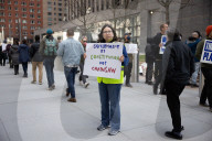 Demonstrators Protest Mass Firings Of Federal Employees By DOGE