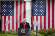 President Trump Holds ''Make America Wealthy Again Event'' In White House Rose Garden