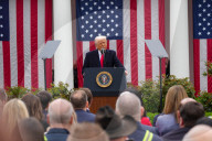 President Trump Holds ''Make America Wealthy Again Event'' In White House Rose Garden