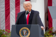 President Trump Holds ''Make America Wealthy Again Event'' In White House Rose Garden