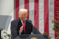 President Trump Holds ''Make America Wealthy Again Event'' In White House Rose Garden