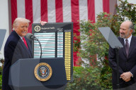 President Trump Holds ''Make America Wealthy Again Event'' In White House Rose Garden