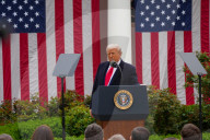 President Trump Holds ''Make America Wealthy Again Event'' In White House Rose Garden