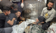 Bodies of Palestinians brought to Al-Aqsa Martyrs Hospital