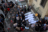 Funeral For Victims Of Israeli Airstrike in Gaza, Palestine