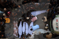 Funeral For Victims Of Israeli Airstrike in Gaza, Palestine