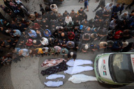 Funeral For Victims Of Israeli Airstrike in Gaza, Palestine