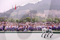 Robot Dog Performance at School in Bazhong
