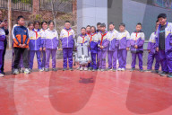 Robot Dog Performance at School in Bazhong