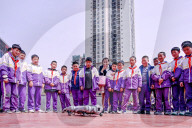 Robot Dog Performance at School in Bazhong