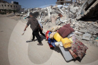 Palestinians Flee The Shuja'iyya Neighborhood 