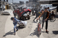 Palestinians Flee The Shuja'iyya Neighborhood 