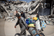 Palestinians Flee The Shuja'iyya Neighborhood 