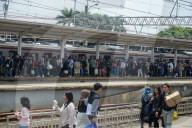 Commuter Line Passenger During The Eid Holiday In Bogor 
