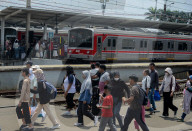 Commuter Line Passenger During The Eid Holiday In Bogor 