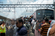 Commuter Line Passenger During The Eid Holiday In Bogor 