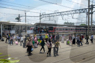 Commuter Line Passenger During The Eid Holiday In Bogor 