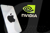 Logos Of Large Companies On Laptop