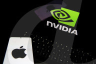 Logos Of Large Companies On Laptop