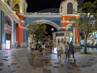 Night Time At The Grand World Phu Quoc Amusement Park On The Vietnamese Island Of Phu Quoc 