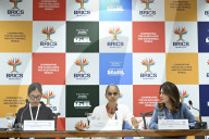 Brazil's Minister For The Environment And Climate Change, Marina Silva, Press Conference BRICS Member Countries