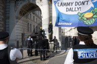 Greenpeace activists climb Foreign Office building over signing of ocean treaty
The group called for faster action from Foreign Secretary David Lammy in signing the Global Ocean Treaty. Foreign Office, London, UK.