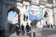 Greenpeace activists climb Foreign Office building over signing of ocean treaty
The group called for faster action from Foreign Secretary David Lammy in signing the Global Ocean Treaty. Foreign Office, London, UK.