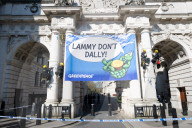 Greenpeace activists climb Foreign Office building over signing of ocean treaty
The group called for faster action from Foreign Secretary David Lammy in signing the Global Ocean Treaty. Foreign Office, London, UK.