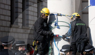 Greenpeace activists climb Foreign Office building over signing of ocean treaty
The group called for faster action from Foreign Secretary David Lammy in signing the Global Ocean Treaty. Foreign Office, London, UK.