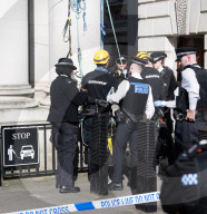 Greenpeace activists climb Foreign Office building over signing of ocean treaty
The group called for faster action from Foreign Secretary David Lammy in signing the Global Ocean Treaty. Foreign Office, London, UK.