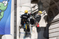 Greenpeace activists climb Foreign Office building over signing of ocean treaty
The group called for faster action from Foreign Secretary David Lammy in signing the Global Ocean Treaty. Foreign Office, London, UK.