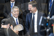 NATO North Atlantic Council Meets with Partners in Brussels, Belgium.