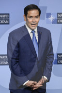 US Secretary of State and NATO Chief Deliver Joint Statement in Brussels, Belgium.