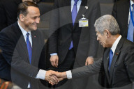 NATO North Atlantic Council Meets with Partners in Brussels, Belgium.