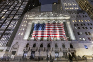 New York Stock Exchange NYSE Building In The Night