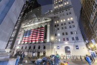 New York Stock Exchange NYSE Building In The Night