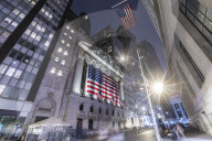 New York Stock Exchange NYSE Building In The Night