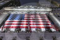 New York Stock Exchange NYSE Building In The Night