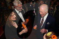 King Charles with the London Vegetable Orchestra in Windsor Castle, Windsor, UK.