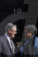 Prime Minister Keir Starmer meets Mia Mottley
