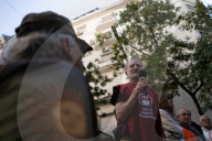 Malvinas War Veterans, Social Organizations, And Retirees Gather In Front Of The British Embassy In Buenos Aires
